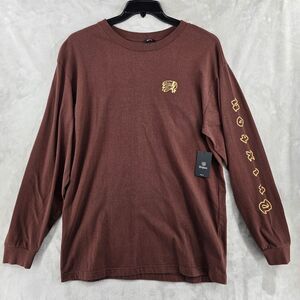 Brixton Mens Long Sleeve Shirt Primo Chestnut Size Xl Indian Head‎ New